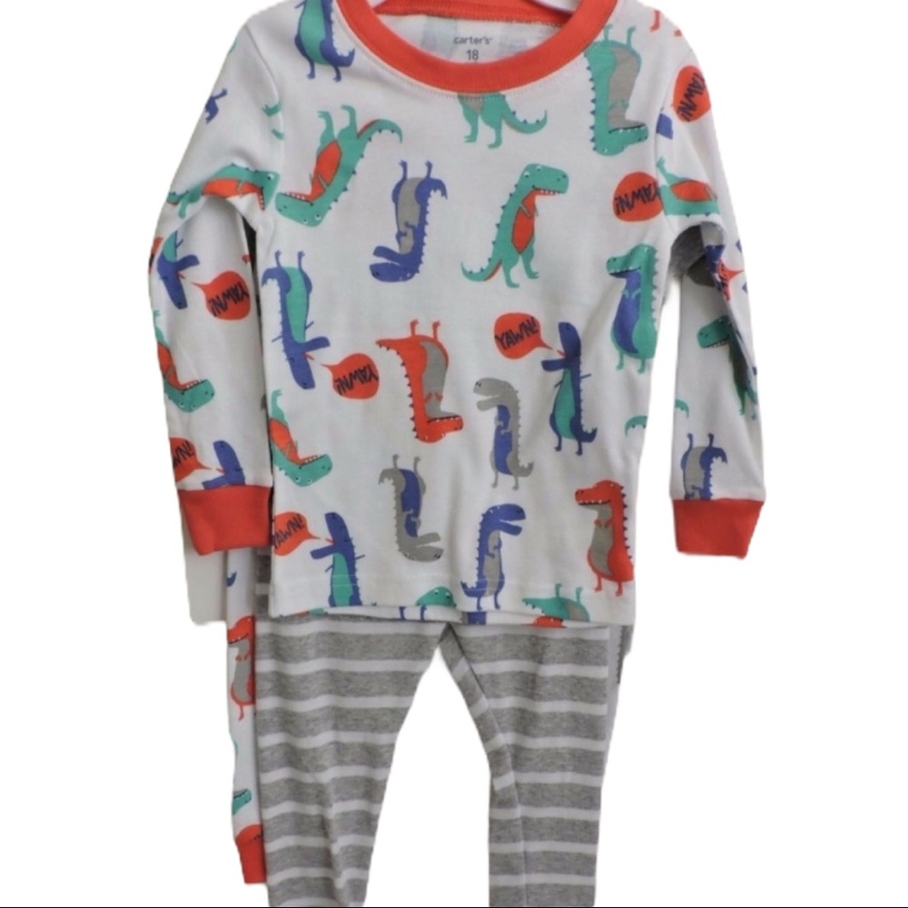 Carters Dinosaur Pajamas 18M - Picture 4 of 9